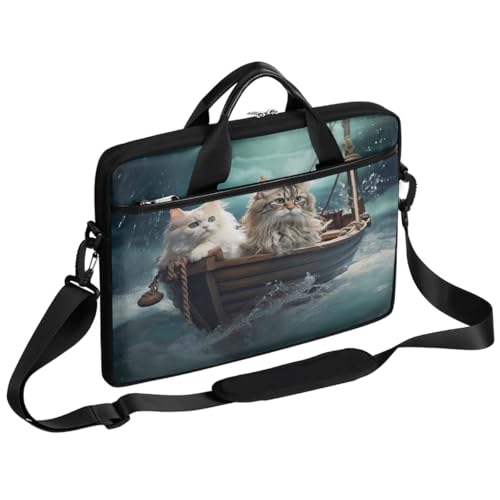Bolso para portátil tipo maletín de madera divertida para laptop 15 pulgadas miniatura 1