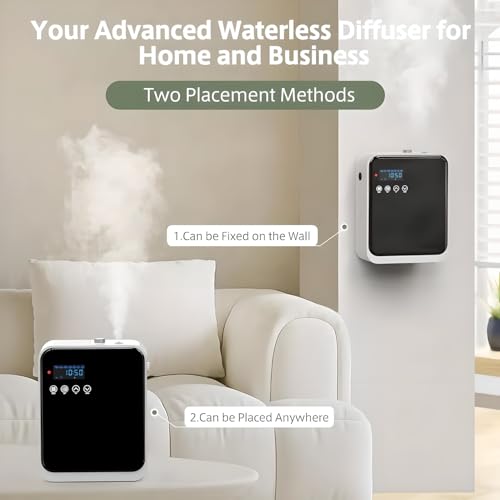 Smart Scent Diffusor 250ML, Cold Tech für Lar Spaces bis zu 2150 Sq Ft.WiFi App Control & Whisper Quiet Operation Unter 35DB.Ideal für Home Office oder Commercial Use