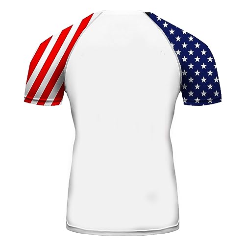 Best Dad Ever American Flag Rash Guard Shirts Funny Sarcastic Dad T Shirt, Cute Joke Men Tshirt Gifts for Daddy2