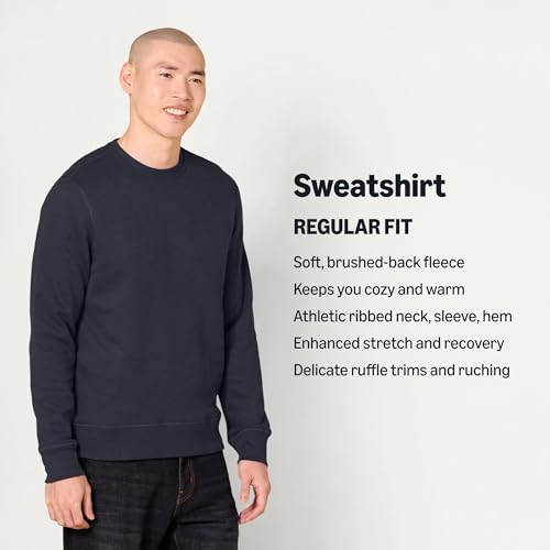 Image of Amazon Essentials Men's Crewneck Fleece Sweatshirt with Ribbing (Available in Big & Tall)