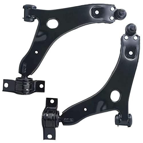 Image of Detroit Axle - 12pc Front End Suspension Kit for Ford Focus 2006-2007, Lower Control Arms w /Ball Joint Struts Wheel Bearing Hubs Tie Rods Stabilizer Sway Bars Replacement Ready Struts Shocks Assembly