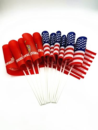 CANTENDO 20 Pcs USA Army Hand cranked Flag