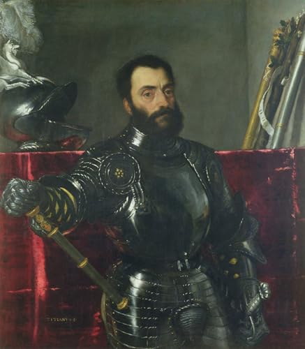 Portrait Francesco Maria Della Rovere Tiziano Peinture Toile Pour Grand Mur Vide Salon