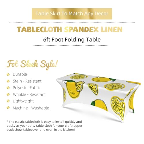 Housse de table extensible rectangulaire pour mariages et fêtes d'anniversaire - 6