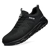 DINGGU Mens Non Slip Work Shoes Comfortable Slip Resistant Walking Sneakers Kitchen Restaurant Chef Work Shoes for Men Zapatos De Trabajo para Hombres Black 8.5
