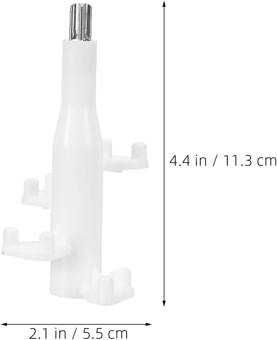 2pcs L Meat Grinder Blade Shaft Replacement White Plastic Spindle | Fast Disassembly, Wear Resistant Build, Stable Base, Secure Blade Hold