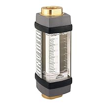 Hedland H205B-020 Water Flowmeter, 0.2-2.0 GPM, Brass, 1/4" NPTF