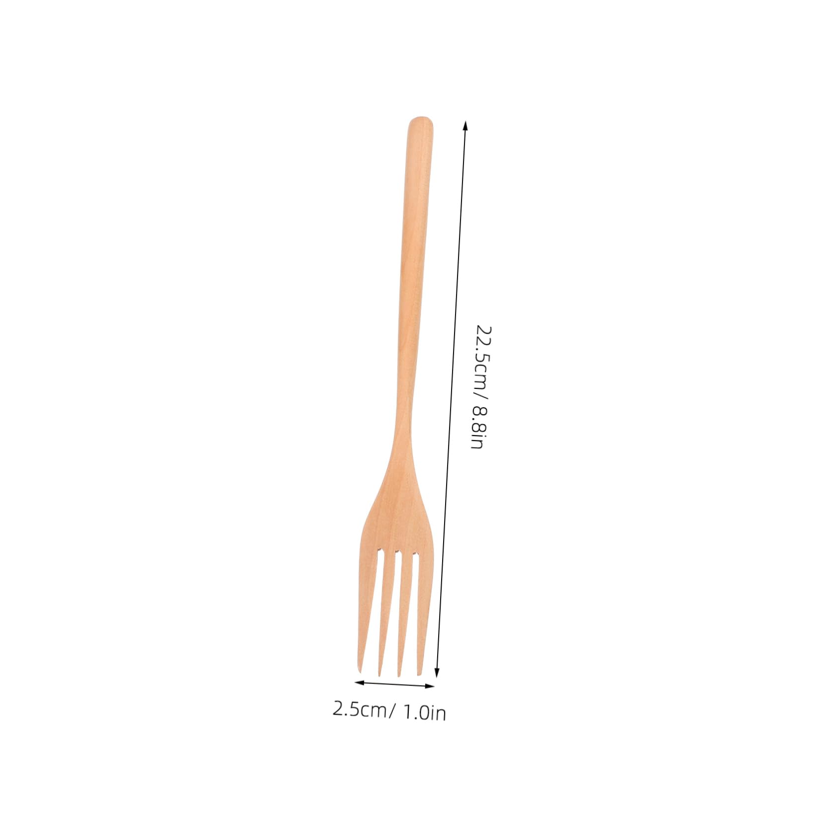 STOBAZA Long Wooden Forks for Cooking Salad Serving Lightweight Easy to Handle