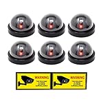 Mandala-Crafts-6-Dummy-Fake-Security-Dome-Cameras-with-Flashing-Red-LED-Light-CCTV-Alert-Warning-Sticker-Decal-Signs