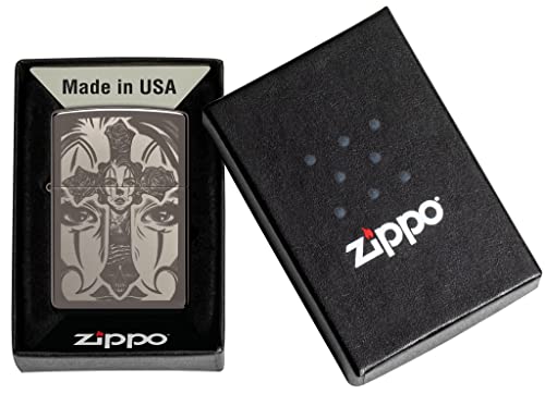 Encendedor Zippo Day of The Dead Skull Cross Black Ice miniatura 6