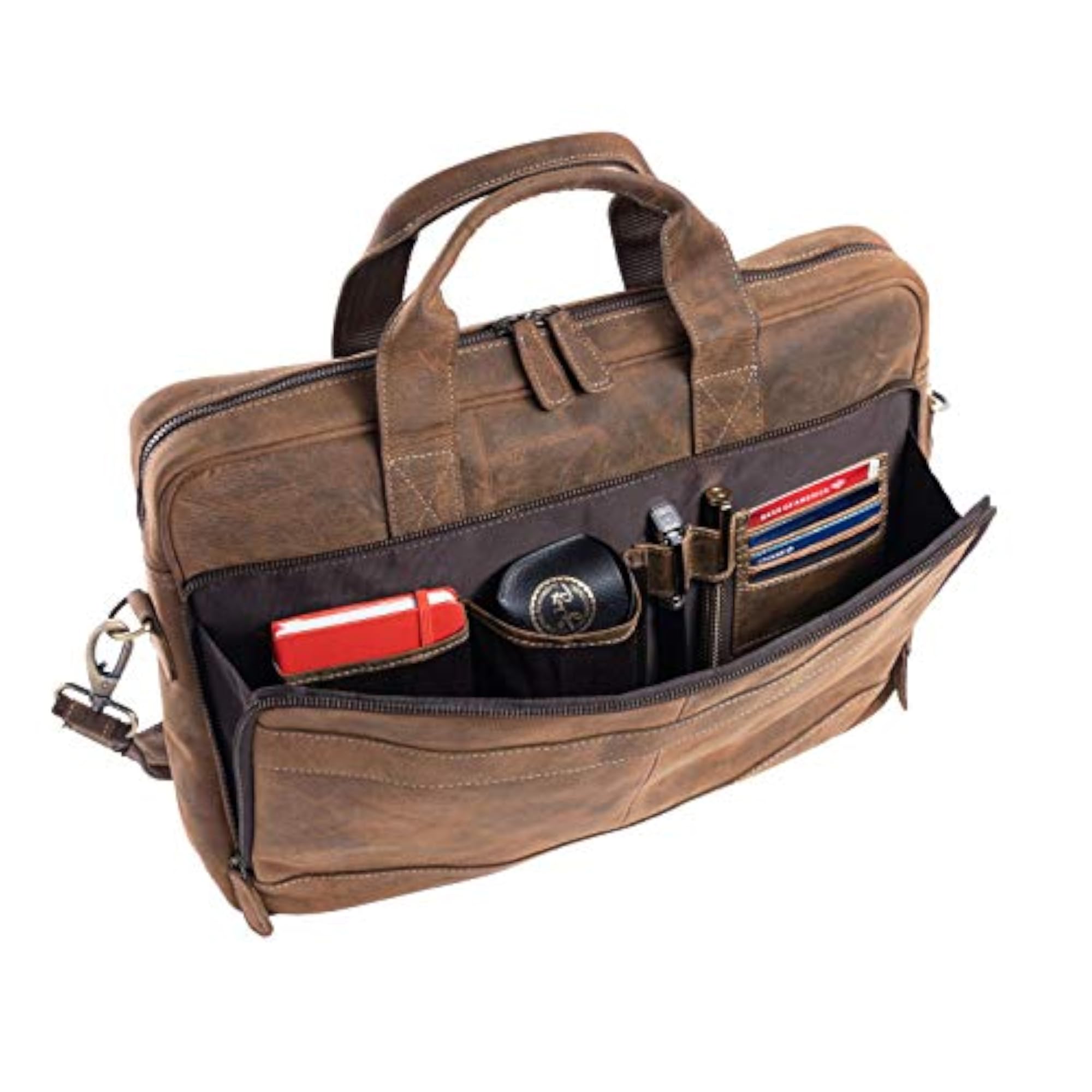 16 Inch Leather Briefcases Laptop Messenger Bags