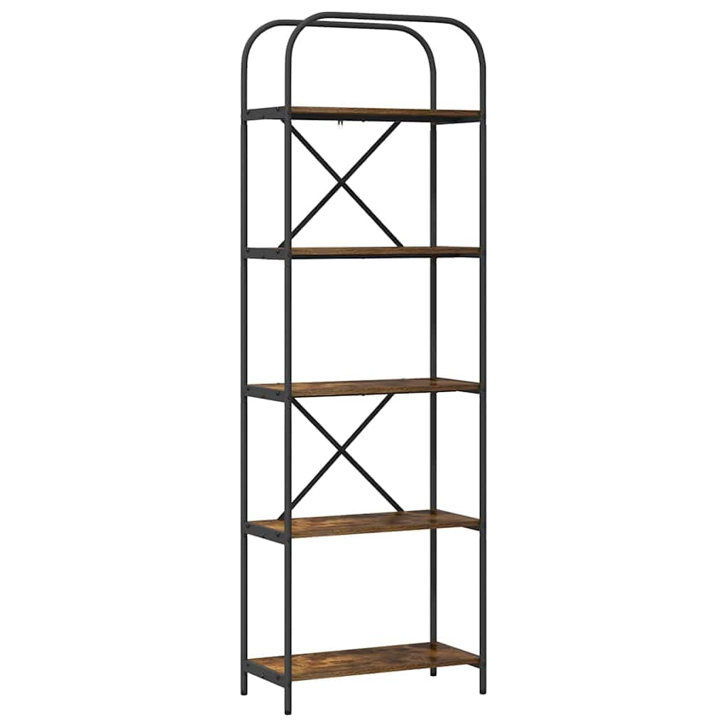 Standregal Geräucherte Eiche 60x30x183 cm Holzwerkstoff 5 Fächer