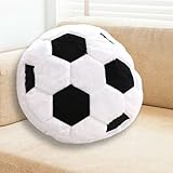 Tutamaz Plüsch Fußball Sitzkissen, Flauschiges Fussball Plüsch Kissen, Fußballkissen Flausch Dekokissen, Zierkissen plüsch Weiche Deko Kuschelkissen Kinder für Wohnzimmer, Geschenke für Jungen Mädchen