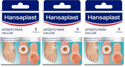 Hansaplast Apósitos adhesivos para eliminar los callos y aliviar el dolor, ablandador con adhesión fuerte, 1 x 8 ud (Paquete de 3)