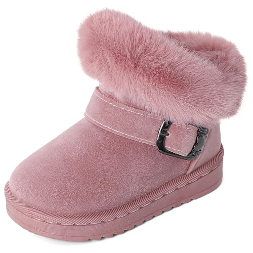 MK Matt Keely Girls Winter Snow Boots, Pink, 8.5 UK Child