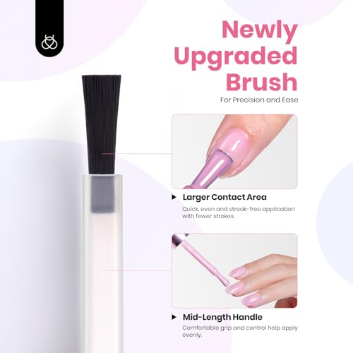Image of Beetles Jelly Gel Nail Polish, 6 Colors 15ML Milky White Sheer Pink Nude Brown Translucent Sheer Nail Polish Soak Off UV Colorful Bottle Gel Nail Art Home Salon DIY Gift for Women
