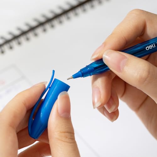 ديلي قلم كروي بطرف صغير 0.7 ملم ازرق 50 قطعة