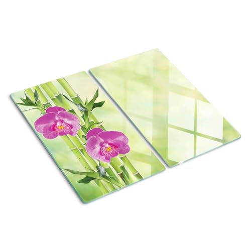 Planche à découper décorative orchidée rose pour cuisine moderne
