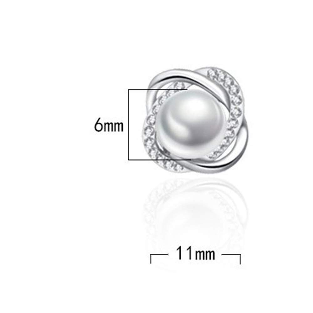 Zestaw eleganckich kolczyków Kolczyki damskie Biżuteria damska 925 Sterling Silver Seria pereł Kolczyki sztyfty z błyszczącym kryształem Rhinestone Kolczyki ślubne Biżuteria Akcesoria Prezent miłosny