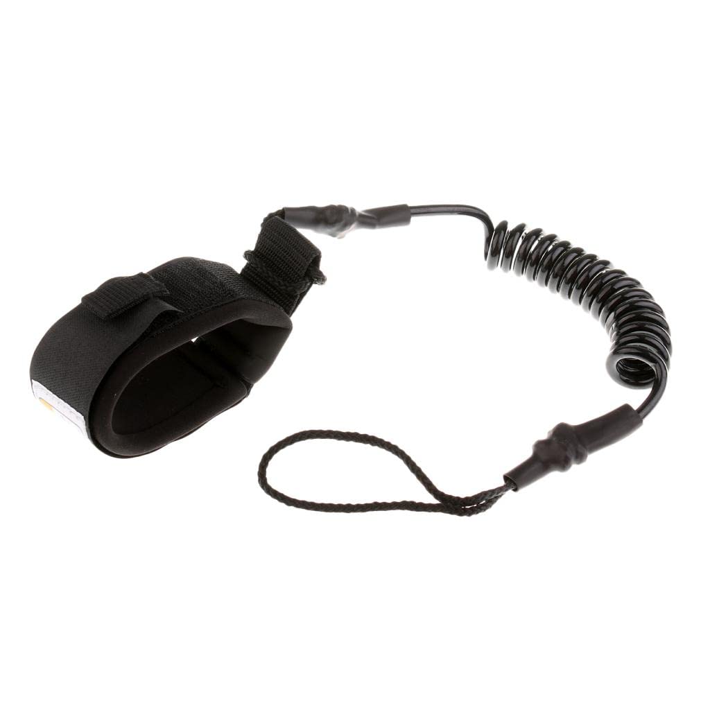 Calandis Surfboard Longboard Leash 5' Coiled Stand-Up Paddle Board Leash SUP - Black-image-49