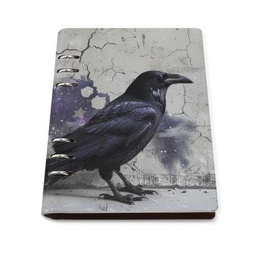 Cuaderno A5 de hojas sueltas para escribir diarios y organizar tu rutina con cubierta de cuero