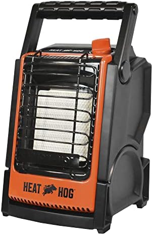 Heat Hog 9,000 BTU Indoor/Outdoor Portable Propane Heater for Garage, Camping, Hunting, Outdooor Sports, Fishing, Boating or RVs, Black