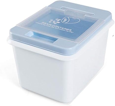 Amazon 計量カップ付き米箱 蓋鮮明とパン粉ドライバルク長方形のbpaフリーの食品の収納ボックス 米収納ボックス 色 ピンク サイズ 32 5x24 5x22 5cm 米びつ オンライン通販