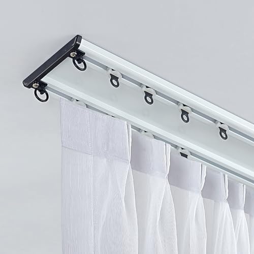 Ultra-Thin Invisible Aluminum Alloy Double Curtain Track - Ceiling Mount Room Divider for Space Separation & Elegant Home Decor