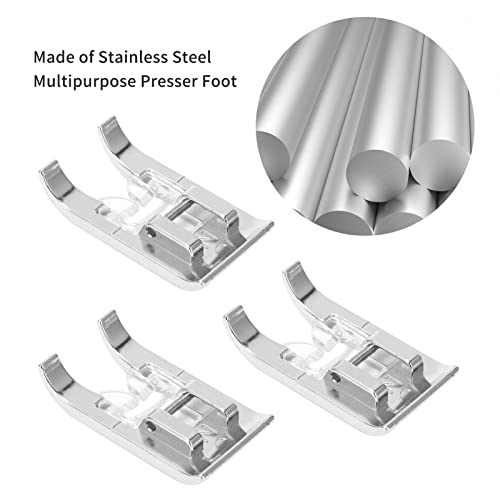 3 Piezas Pie Zigzag de Acero Inoxidable Multifuncional para Maquina de Coser miniatura 7