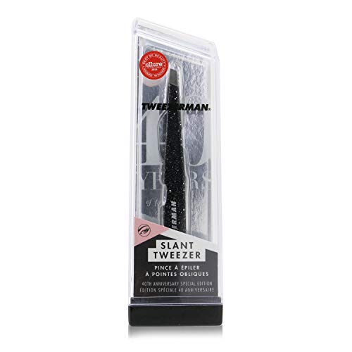 Tweezerman 40th Anniversary Slant Tweezer - Black Glitter