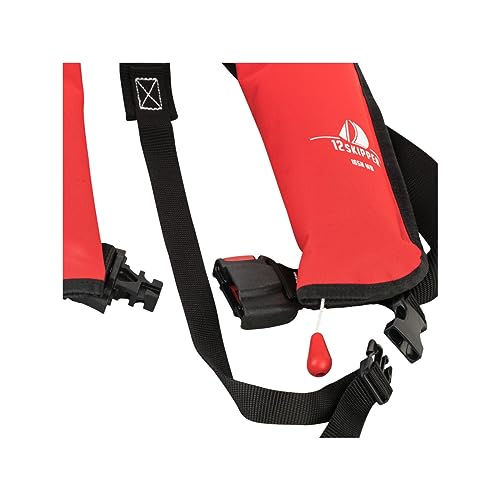 12skipper 2er-Set Automatik-Rettungswesten 165N Classic ISO UML mit Waistbelt, rot