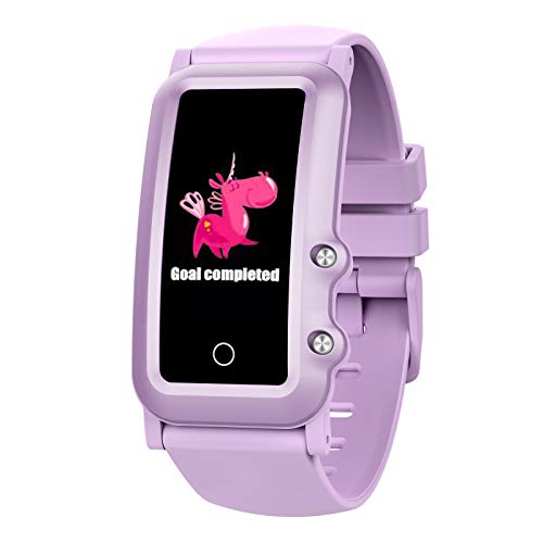 BIGCHINAMALL Reloj Inteligente Niña, Pulsera Actividad Reloj Inteligente de para Deportivo Monitores Smartwatch Contador Pasos Pulsometro Deporte Relog Digitales Watch (Purple) Cover
