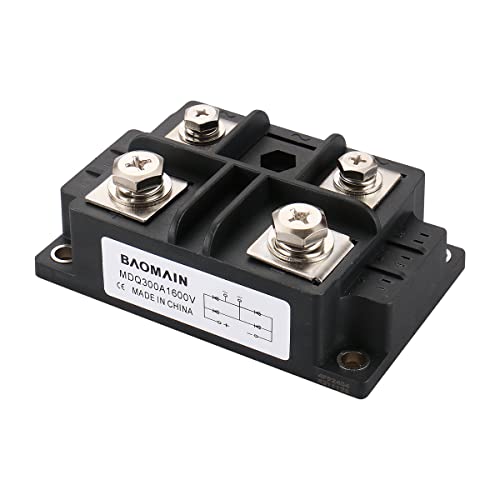 Baomain Bridge Rectifier MDQ-300A, 300A 1600V Full Wave Diode Module Single Phase
