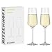 Produktbild RITZENHOFF 6111008  Champagnerglas 200 ml - Serie Lichtweiss 2 Stück, Set 3 mit Echt-Gold, für 200 ml  Made in Germany