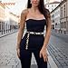 WHIPPY Metal Waist Chain Belt Women Adjustable Body Link Belts Ladies Fashion Chain for Jeans Dress, Gold Round M