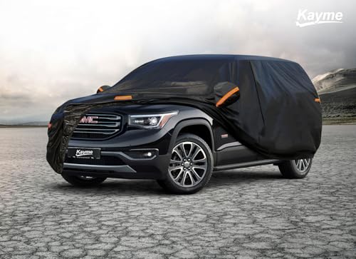 Image of Kayme 7 Layers SUV Car Cover Custom Fit for GMC Acadia (2007-2025) Waterproof All Weather for Automobiles, Outdoor Full Cover Rain Sun UV Protection.
