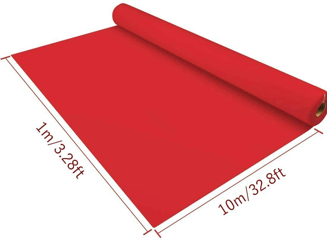 uyoyous 100x1000cm Roter Teppich,Hochzeits-Läufer Event Teppich 2mm Red Carpet Gangläufer roter Teppichläufer,Einwegmatte für Hochzeit, Party, Zeremonie, Hochzeitsdekoration