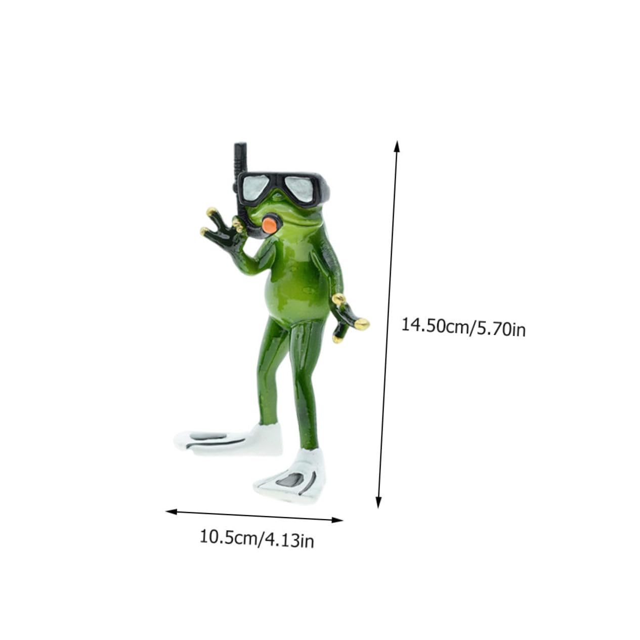 1 Paar Froschfiguren für Garten Grüne aus Kunstharz und Tischdeko