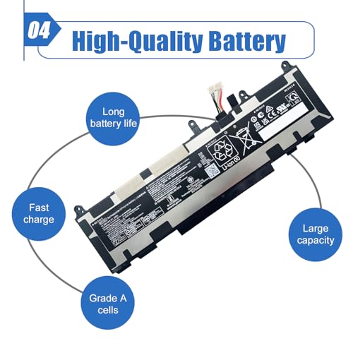 Image of 51.3Wh WP03XL Laptop Battery Compatible with HP Elitebook 830 840 845 860 865 X360 1040 G9 ZBook Firefly 14 G9 G10 Series HSTNN-OB2J HSTNN-LB8W L78555-005 M64305-421 11.58V 4249mAh