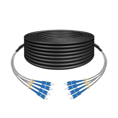 Câble fibre optique extérieur monomode pour relier deux bâtiments en SC-SC 10m 7mm