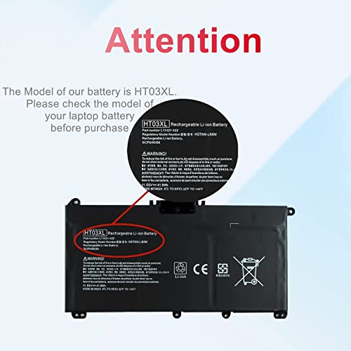 Fugen Laptop Battery HT03XL for H-P 14-CE0025TU CE0034TX CE CF DF 15-CS DA DB DW CS0037T 250 255 G7 HSTNN-LB8L LB8M DB8R L11421-421 422 541... - Image 6