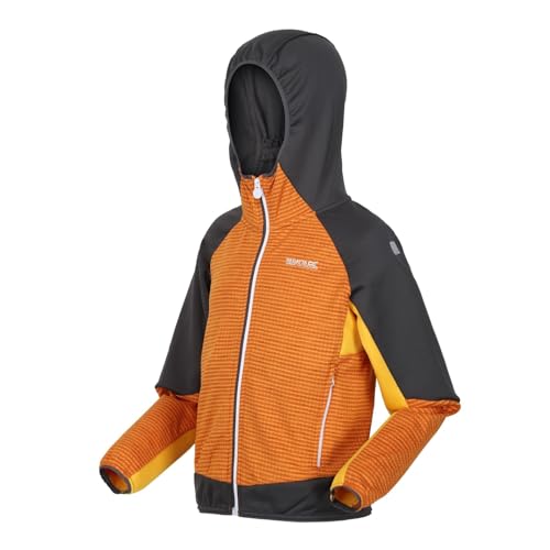 Childrens/Kids Prenton II Hooded Soft Shell Jacket (9-10 Years) (Orange Pepper/Seal Grey)3