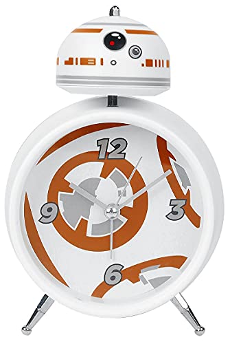Star Wars- Sveglia a Forma di Carattere BB-8 Licenza Ufficiale, Colore White, PP3405SW