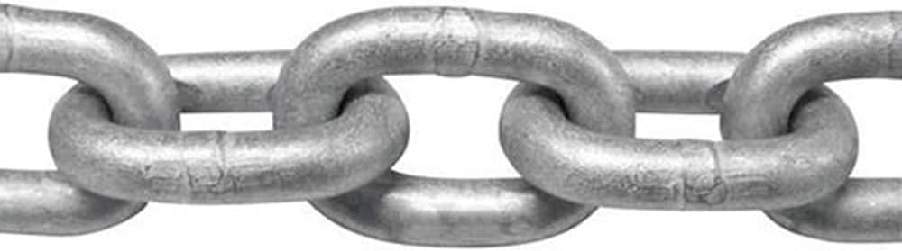 Prolinemax Grade 30 Proof Coil Chain Hot Dip Galvanized Steel 3/16" x 100' Ft
