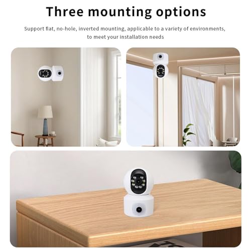Caméra surveillance extérieure et intérieure double objectif rotative 355 - 4