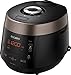 CUCKOO High Pressure Rice Cooker 6-Cup Uncooked / 12-Cup Cooked with Nonstick Inner Pot, Versatile Rice Maker with 12 Menu Options and Steam Plate, Fuzzy Logic Tech, Voice Guide, Black (CRP-P0609S)