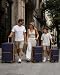 British Traveller Suitcase Check in Hold Luggage Lightweight PP Hard Shell Travel Trolley Suitcase with 4 Spinner Wheels TSA Lock (Navy, 76cm 92L)