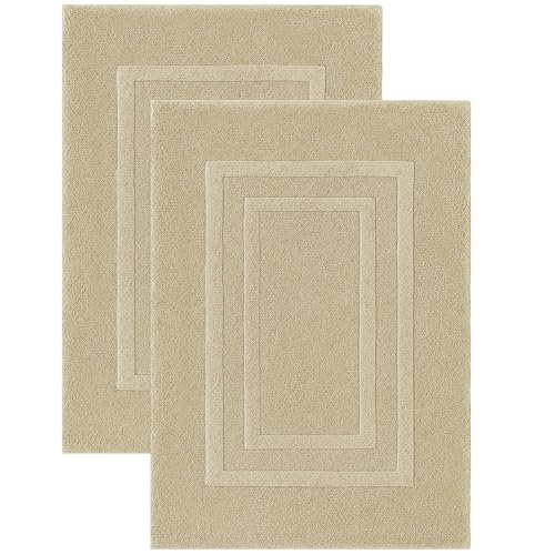 GOLD TEXTILES Premium Sand Bath Mat - 2 Pack 22x34