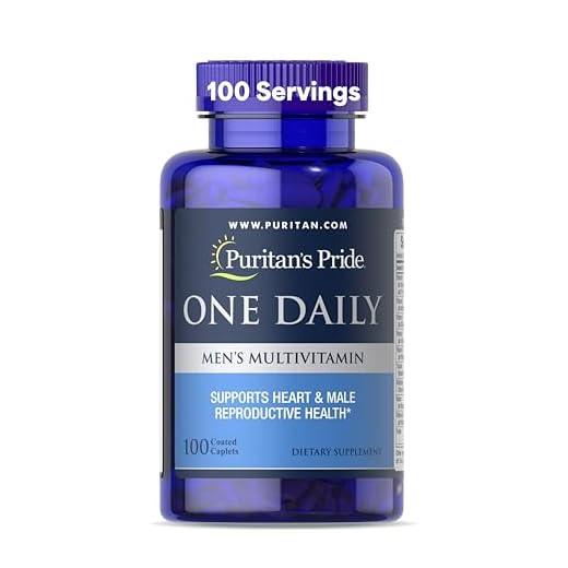 Puritans Pride One Daily Mens Multivitamin Caplets, 100 Count