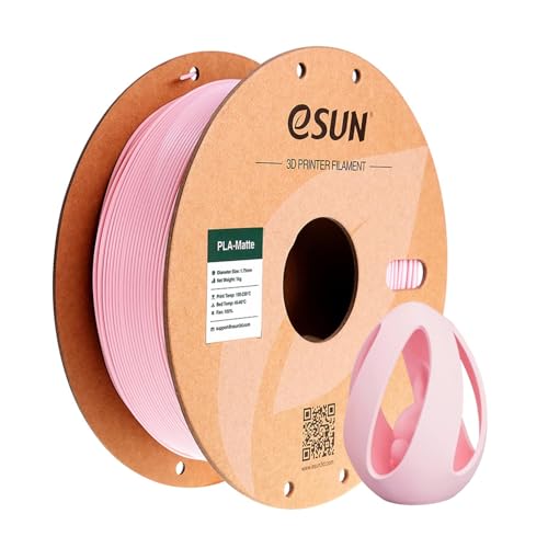 Image of eSUN Matte PLA Filament 1.75mm, 3D Printing PLA Filament 1.75mm Dimensional Accuracy + /- 0.03mm, 1kg Carboard Spool (2.2lbs) for Most FDM 3D Printers, Peach Pink